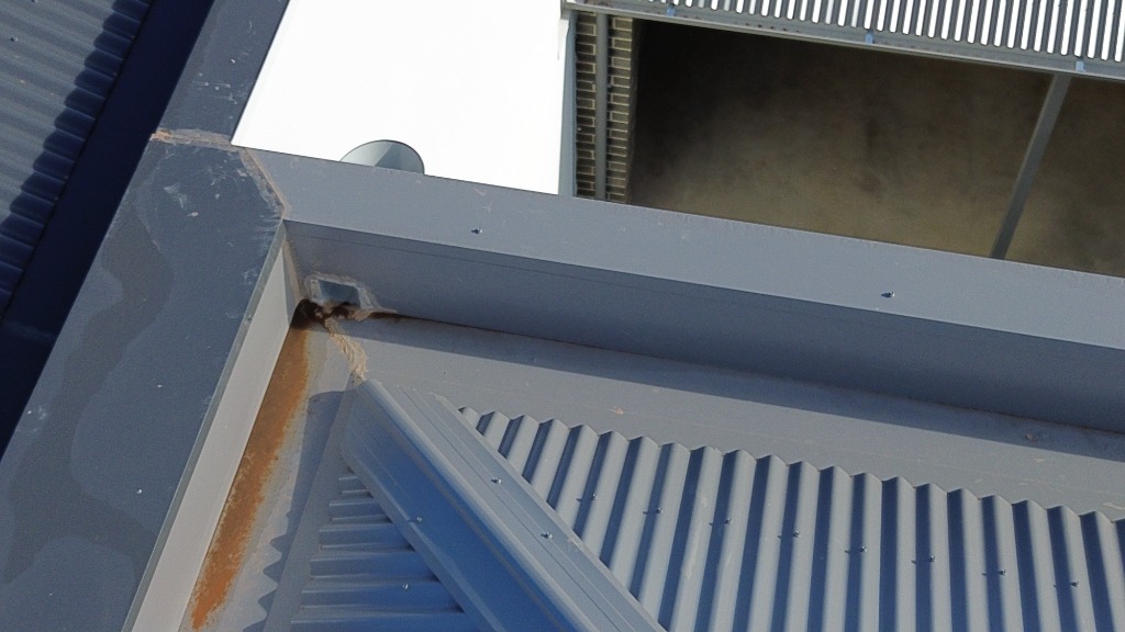 Aerial drone view of a complex roof during an Adelaide building stage inspection